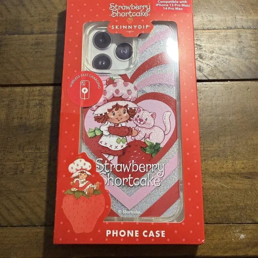 NEW SKINNYDIP STRAWBERRY SHORTCAKE IPHONE 13 & 14 PRO MAX PHONE CASE
